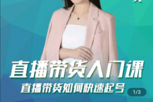 【捐赠19.9[红包]·《Z4811-学浪-[峨眉派·风灵]直播带货入门课》】 【原版无水印】