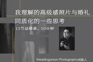 【捐赠3.98[红包]·《Z5023-安森摄影课堂-我理解的高级感照片与婚礼影像同质化的一些思考》】 【原版无水印】