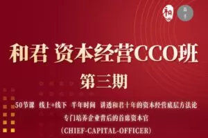 【捐赠58.88[红包]·《Z4960-高手知路-和君 资本经营CCO班（第三期）》】 【原版无水印】