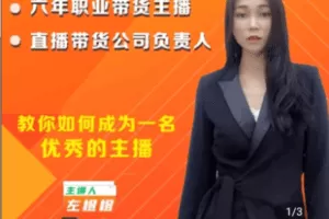 【捐赠19.9[红包]·《Z4937-凡星商学院-主播培训课-如何成为一名优秀的主播》】 【原版无水印】