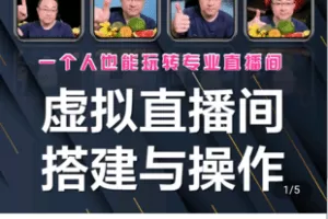 【捐赠19.9[红包]·《Z4967-菲亚传媒-虚拟直播间的搭建和操作（视频课程+在线一对一辅导）》】 【原版无水印】