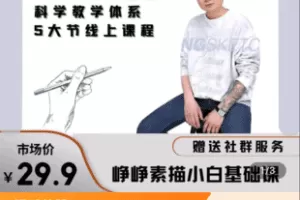 【捐赠2.9[红包]·《Z4987-峥峥素描小白基础课（0基础美术素描入门教程）》】 【原版无水印】