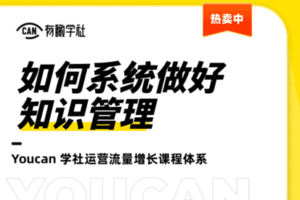 【捐赠19.9[红包]·《Z4810-有瞰学社-如何系统做好知识管理》】 【原版无水印】