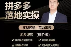 【捐赠49.9[红包]·《Z5083-互力电商会-【拼多多实战篇●落地实操】金牌系列课程》】 【原版无水印】