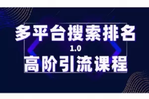 【捐赠49.9[红包]·《红燃星球-多平台搜索排名高阶引流课程1.0》】