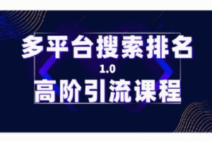 【捐赠49.9[红包]·《红燃星球-多平台搜索排名高阶引流课程1.0》】