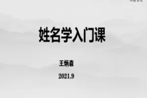 【捐赠9.9[红包]·《炳森国学讲堂-姓名学入门课》】