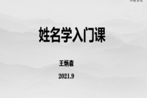 【捐赠9.9[红包]·《炳森国学讲堂-姓名学入门课》】