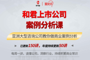 【捐赠49.9[红包]·《Z0020-董秘帮-和君上市公司案例分析课｜亚洲大型咨询公司教你做商业案例分析》】