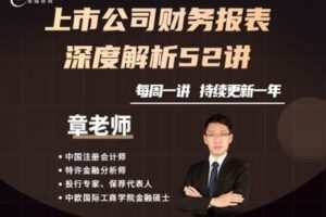 【捐赠26.9[红包]·《Z0187-安越咨询-上市公司财务报表深度解析》】