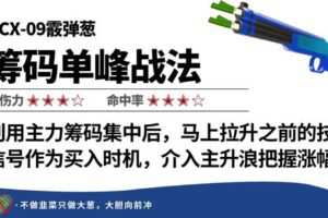 【捐赠29.9[红包]·《Z6323-omg-筹码单峰战法》】