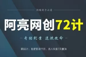 阿亮网创72计第66计：贴吧影视代找，本人实操7天赚3k