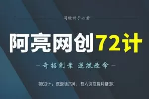 阿亮网创72计第69计：恋爱话术网，教人谈恋爱月赚8K