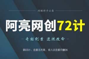 阿亮网创72计第69计：恋爱话术网，教人谈恋爱月赚8K