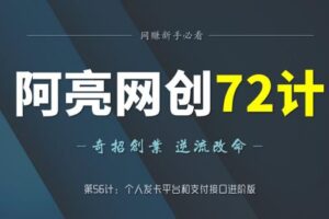 阿亮网创72计第56计：个人发卡平台和支付接口进阶版