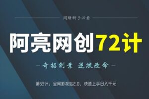 阿亮网创72计第63计：全网影视站2.0，快速上手日入千元