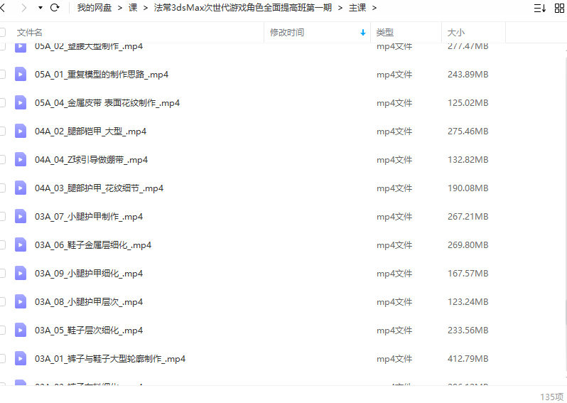 法常3dsMax次世代游戏角色全面提高班第一期【画质不错只有视频】