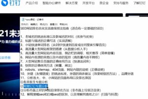 樊天华·SEO网站排名优化实战高级技法指南，价值3980元