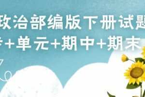 初二政治部编版下册试题（同步+单元+期中+期末）