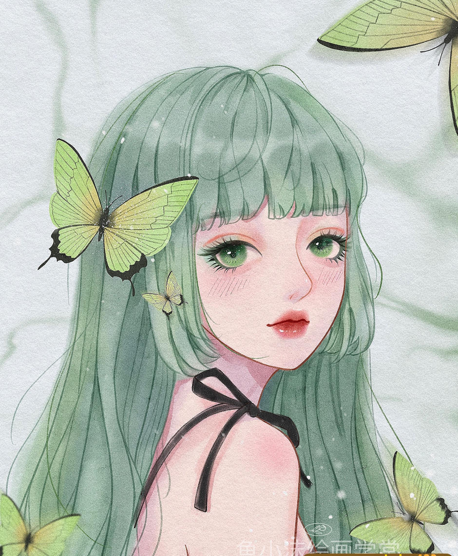 鱼小沫2020少女头像线稿精品课零基础入门【画质高清】