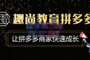 趣尚教育·拼多多运营实操VIP特训营，让拼多多商家快速成长-价值3180元