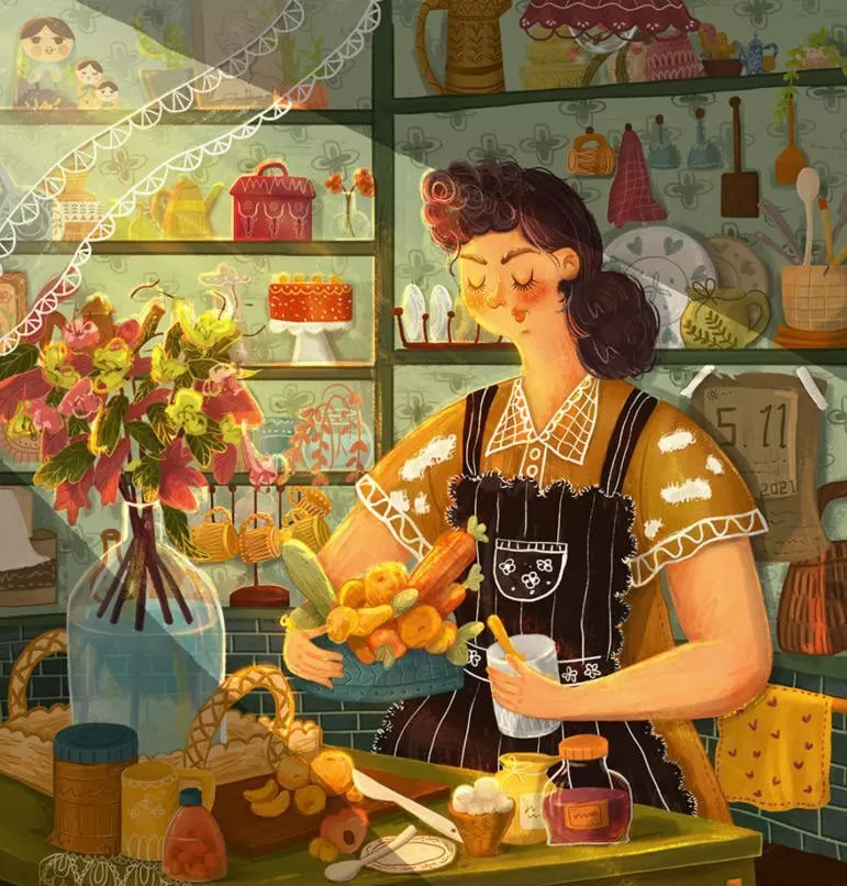 蓝子云蓝贵莲插画第30期2020年10月结课【画质高清有笔刷课件】 蓝子云蓝贵莲插画第30期2020年10月结课【画质高清有笔刷课件】