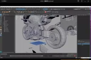 魔型志maya硬表面仿赛摩托制作全流程【画质高清】