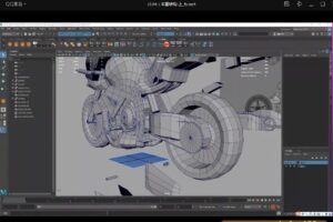 魔型志maya硬表面仿赛摩托制作全流程【画质高清】