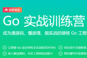 极客-Go实战训练营0期|价值5999元|2022年|重磅首发|包更新|无秘13周
