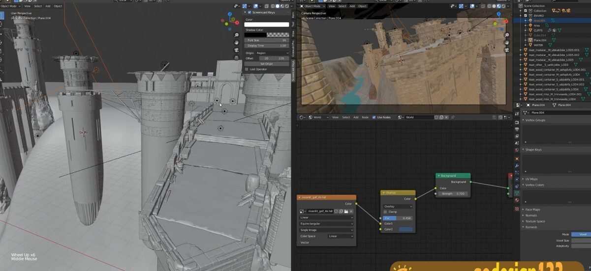 Blender零基础 概念设计篇 Blender2.8+Ps中世纪场景概念设计 Blender零基础 概念设计篇 Blender2.8+Ps中世纪场景概念设计