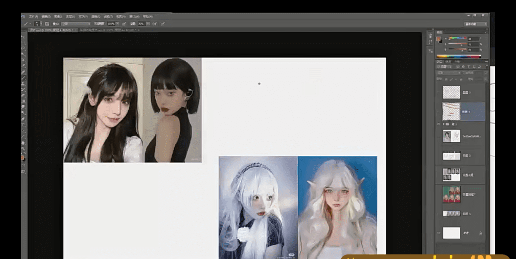 索菲亚2022Ipad厚涂人物头像特训班第五期【画质都一般有笔刷】
