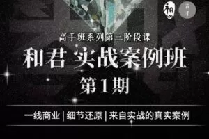 【捐赠[红包]79.90·《Z1207-高手知路-和君 实战案例班（第一期）》】