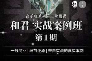 【捐赠[红包]79.90·《Z1207-高手知路-和君 实战案例班（第一期）》】