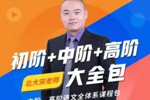 【捐赠[红包]69.90·《YL2357-清北学霸课堂-北大宋老师-初阶+中阶+高阶语文大全集》】