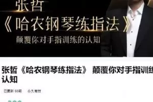 【捐赠[红包]9.99·《AL4656-张哲-张哲《哈农钢琴练指法》 颠覆你对手指训练的认知》】