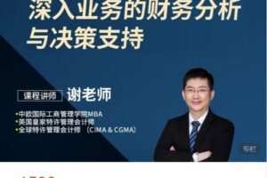 【捐赠[红包]49.99·《AL4462-越享财税-*深入业务的财务分析与决策支持》】