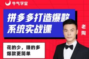【捐赠29.9[红包]·《Z1226-牛气学堂-拼多多打造爆款系统实战课》】