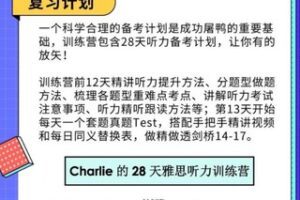 【18[红包]·S3615Charlie的28天雅思听力训练营】