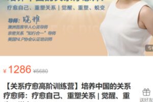 【39[红包]·S0386【关系疗愈高阶训练营】培养中国的关系疗愈师
