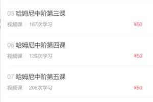 【39[红包]·S3982哈姆尼中阶课程【少一节语音直播】】
