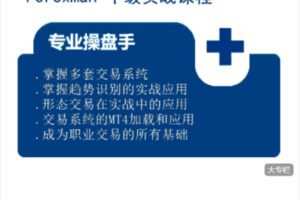 【捐赠[红包]79.90·《Z7685-Forexman交易学院-中级实战（系列）课程》】