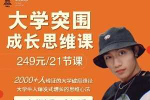 【捐赠[红包]9.90·《Z1193-树成林教育-大学突围成长思维课》】
