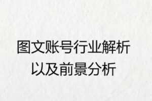 【捐赠19.9[红包]·《D0489-博光教育·精品图文账号运营全流程课程》】