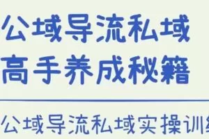 【捐赠29.9[红包]·《D0495-公域转私域品牌训练营》】