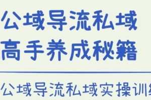 【捐赠29.9[红包]·《D0495-公域转私域品牌训练营》】