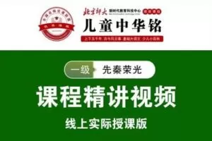 【捐赠[红包]159.00·《YL2320-北京师大新时代教育科技中心-儿童中华铭2020线上课【一级】》】