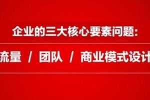 【捐赠29.9[红包]·《D0556-王冲老师流量+团队+模式商业模式实战课》】