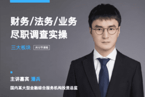 【捐赠19.9[红包]·《Z7619-有见云课堂-尽职调查专栏：财务法务业务全系列》】