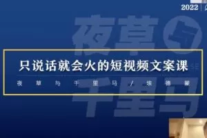 捐赠29.9[红包]·D0621-2023《夜草与千里马第十八期文案实操训练营》