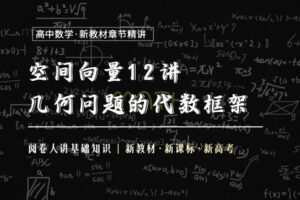 【捐赠19.9[红包]·《Z1655-高效宝藏库-空间向量12讲：立体几何的代数解》】
